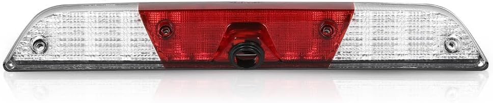 ALLGOOD LED Third 3rd Brake Light w/Camera | Compatible with Ford F250 F350 Super Duty 2017-2022 Clear & Red Lens Chrome Housing