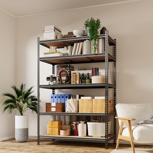 garvee storage shelves 5 tier garage shelving heavy shown in use