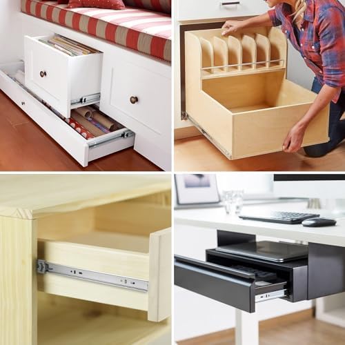 homdiy 10 pairs soft close drawer slides 22 on a desk or shelf