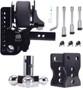 Adjustable Trailer Tow Hitch 6 Inch Drop Rise Three Ball 12000 Lbs
