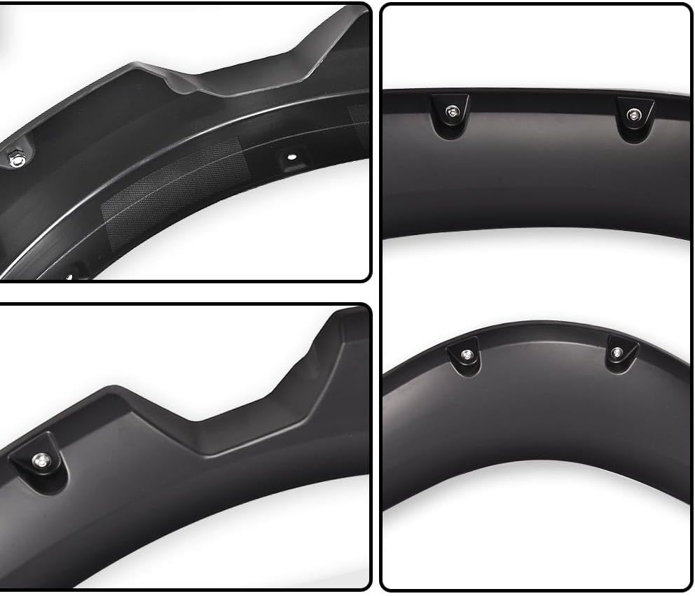 Fender Flares Compatible with Nissan Titan 2004-2015 Front and Rear Side Pocket Style Smooth Black 4Pcs