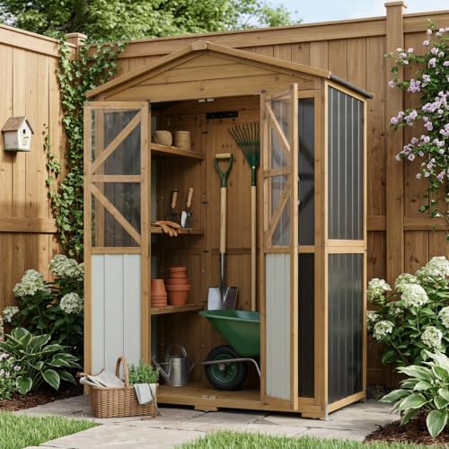 extra large outdoor storage cabinet weatherproof, garden shed, view 9