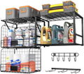 threehio garage shelf wall mounted with wire baskets, main product view