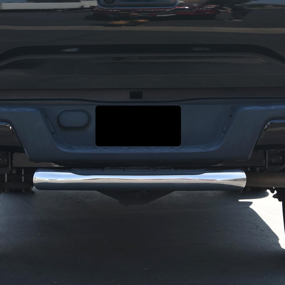 7422445151162 Universal Compatible with 2" x 2" Towing Receiver Chrome 3 Inch Tube Trailer Tow Mount Rear Hitch Step Bar Bumper Guard