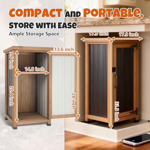 small outdoor storage cabinet, wood & metal storage, package contents