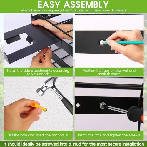 power tool organizer wall mount - heavy duty, package contents