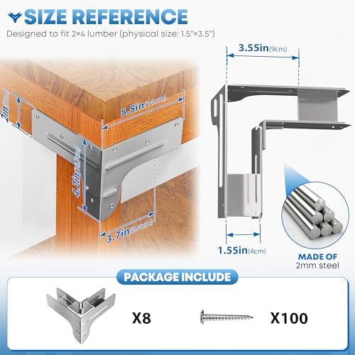 workbench and shelving hardware kit - galvanized steel shown in use