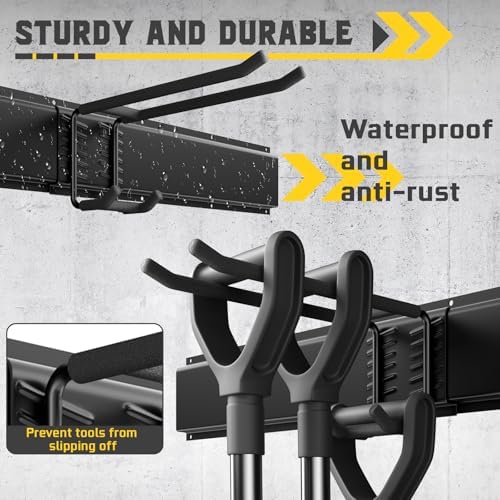 64" garage wall tool organizer, 900 lbs heavy, side view