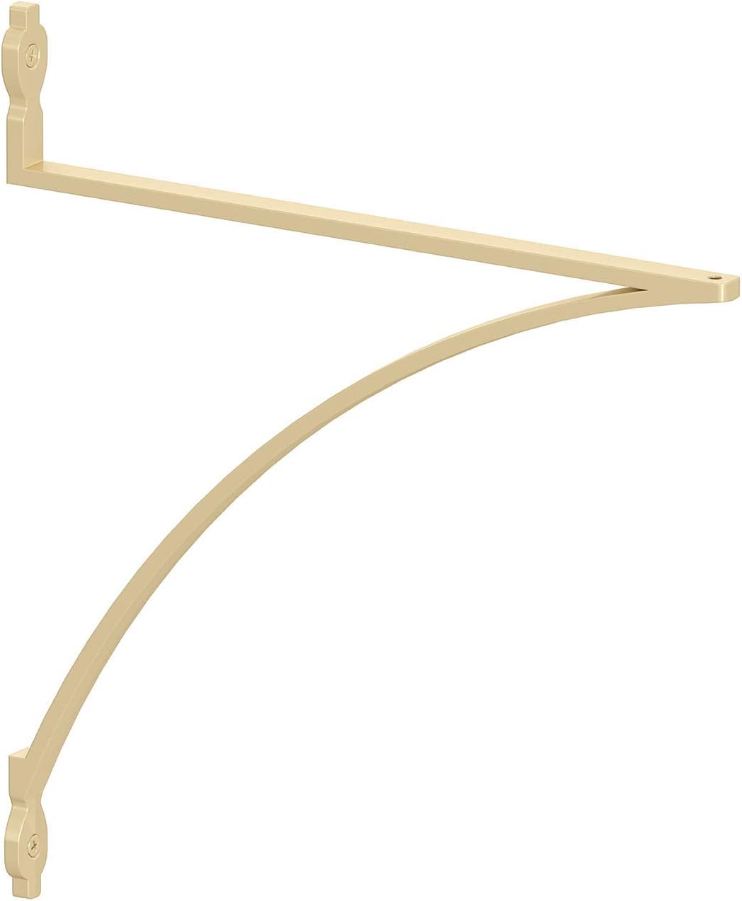 knape & vogt shelf bracket, satin gold, 12-inches, main product view