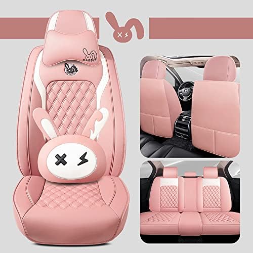 cute bunny seat cover 5 set with waterproof shown in use