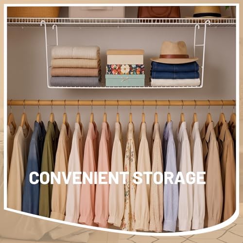 amylove 4 pieces 24 inch hanging closet shelves showing dimensions
