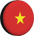 Vietnamese Flag Print Universal Spare Tire Cover for RV, Jeep | Wheel Protector Fits Rv, Trailer, Jeep, Shield Tires From Sun, Dirt And Rain For Outdoor Storage