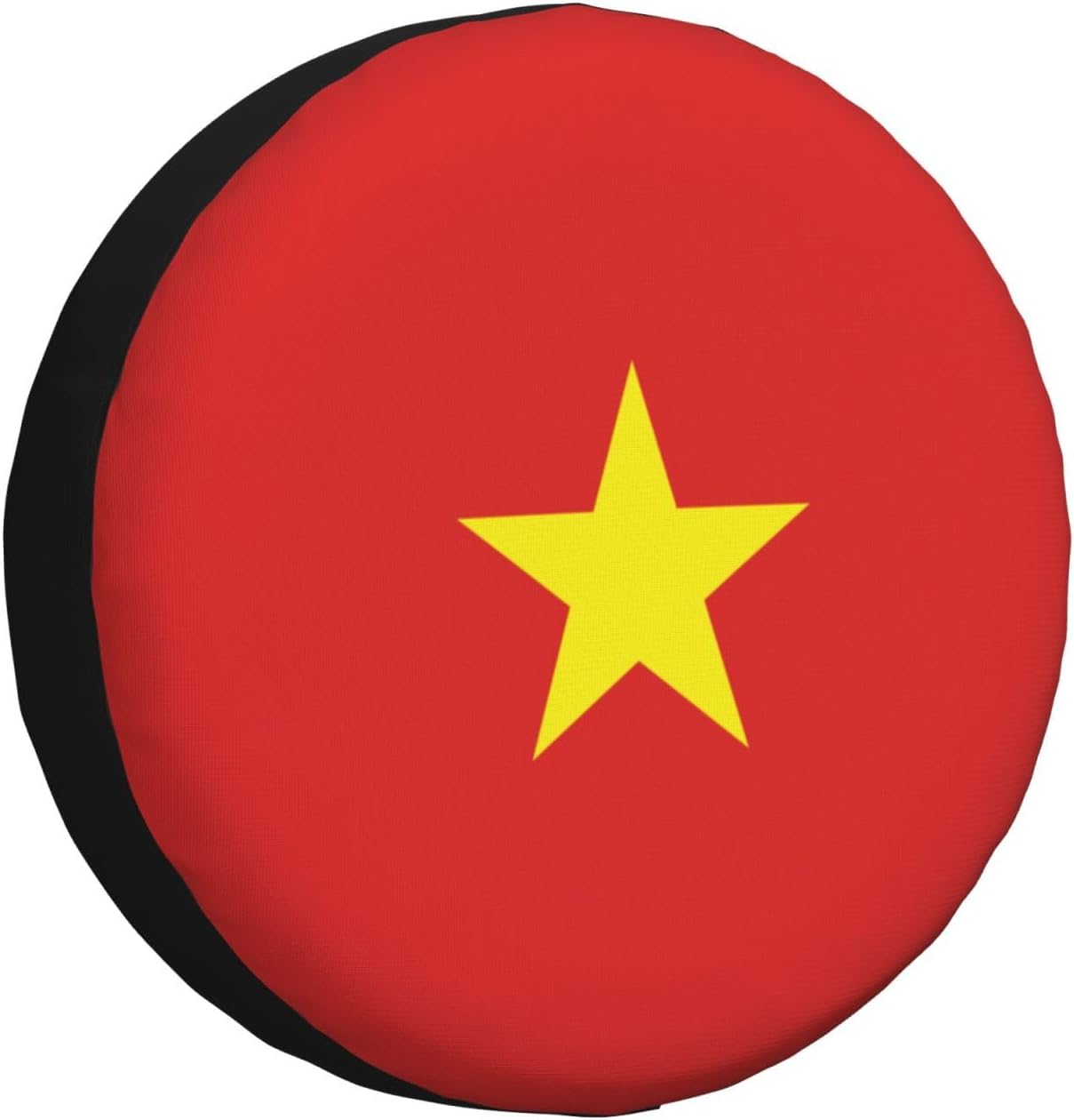 Vietnamese Flag Print Universal Spare Tire Cover for RV, Jeep | Wheel Protector Fits Rv, Trailer, Jeep, Shield Tires From Sun, Dirt And Rain For Outdoor Storage