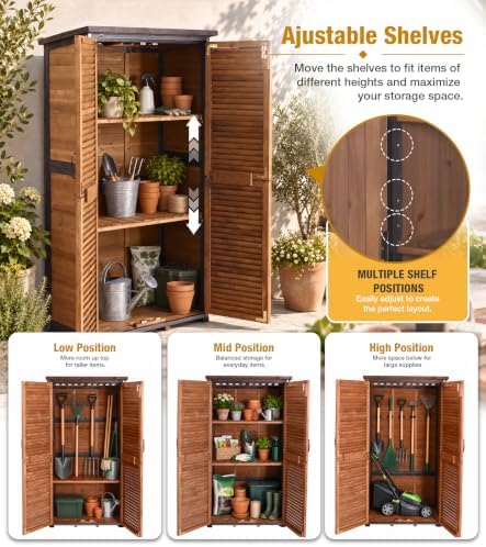 outdoor storage cabinet waterproof with metal frame and, side view