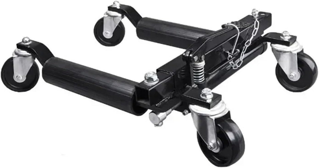 Car Moving Dolly Tow 12" go Jacks Aluminum Mover Roller | Black 4pcs