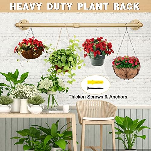 gold wall mount iaundry drying rack - 54" showing dimensions