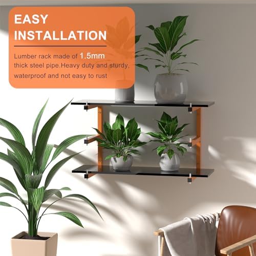 lumber storage rack, 6-level lumber rack wall-mounted, 1320, close-up detail