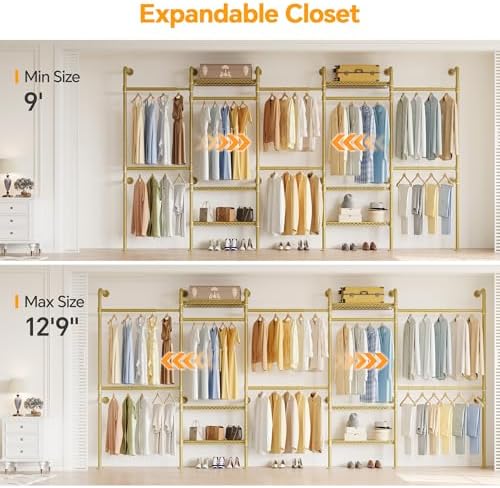 higeego w5 industrial pipe clothes rack, heavy duty shown in use