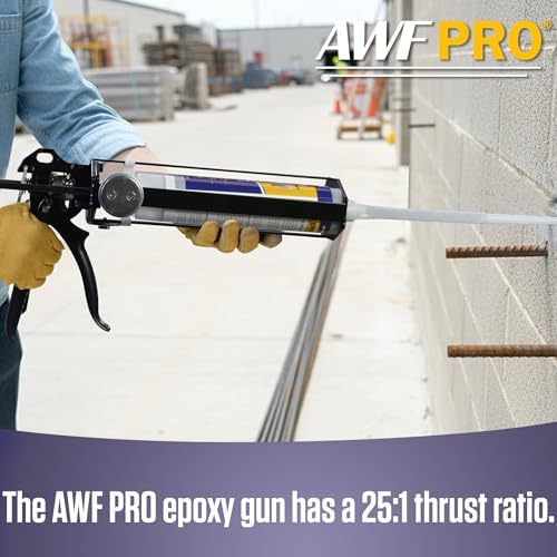 awf pro dual cartridge epoxy gun, close-up detail