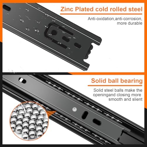 20 inch drawer slides 4 pairs (8pcs) 3 on a desk or shelf