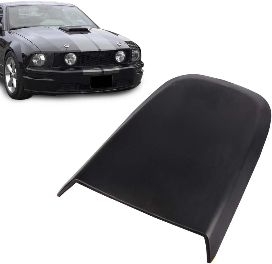 G-PLUS Front Air Vent Hood Scoops Compatible with Ford Mustang GT V8 2005 2006 2007 2008 2009 Racing Style, Black