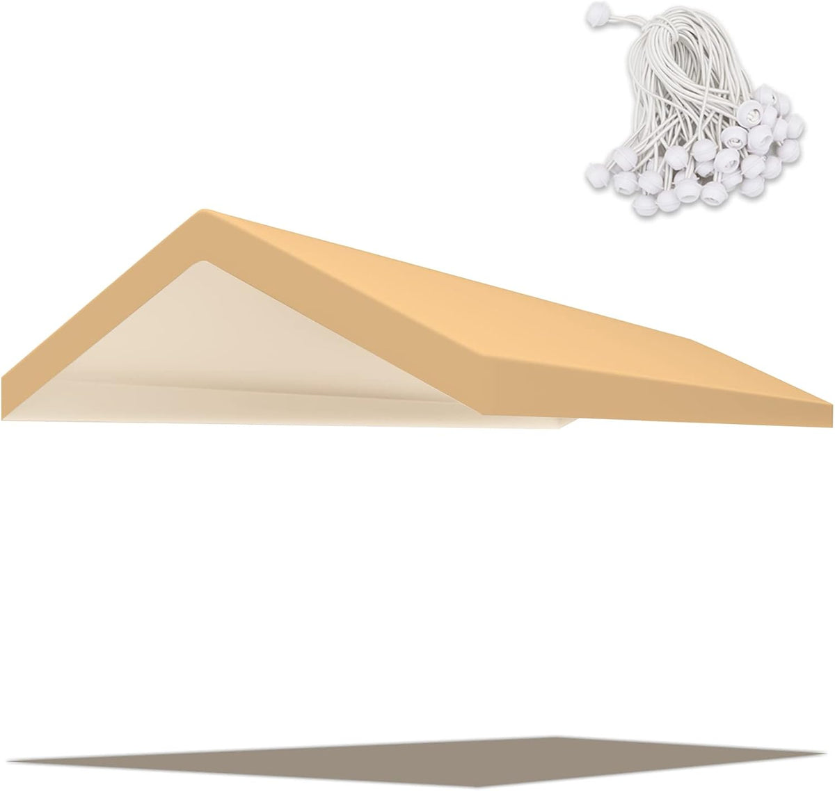 10'x20' Upgraded Carport Replacement Top Canopy Cover Beige