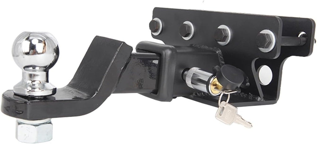 Adjustable Trailer Hitch Car Rear Bumper Trailer Hitch Receiver Tow Hitch Ball Mount with Hook