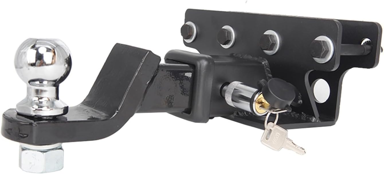 Adjustable Trailer Hitch Car Rear Bumper Trailer Hitch Receiver Tow Hitch Ball Mount with Hook