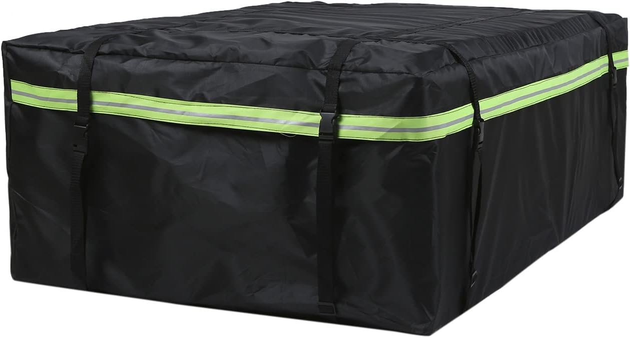 Waterproof Cargo Bag Car Roof with Night Reflective Strip Universal Luggage Storage Cube for Travel Camping | 44*35*18in