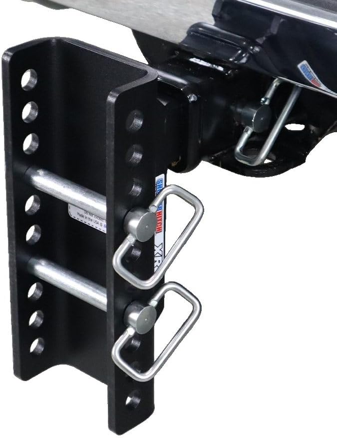 Shocker XR Combo Ball Hitch with Sway Bar Tabs, Fits 2-1/2" Hitch 10 Hole Chrome 2 & 2-5/16" Balls