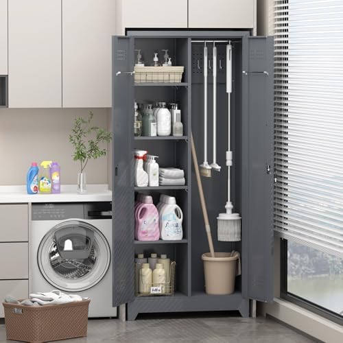 metal storage cabinet with lock,72" garage storage cabinets, main product view