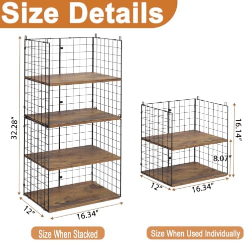 closet organizers and storage, stackable closet shelf organizer shown in use