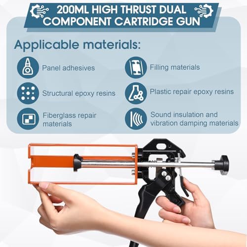 relaxweex 1 pcs epoxy gun dual component caulking, package contents