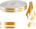 32Ft Car Pinstriping Tape, Vinyl Pin Striping Decals Car Trim Stripe Tape DIY Stickers, Universal Car Hood Body Side Stripe Glossy for Auto Motorcycle Home Door Musical Instrument (Gold)