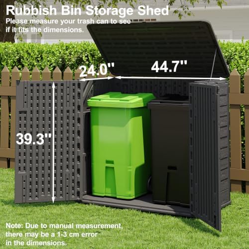 outdoor storage cabinet waterproof 31 cu.ft with lockable, side view