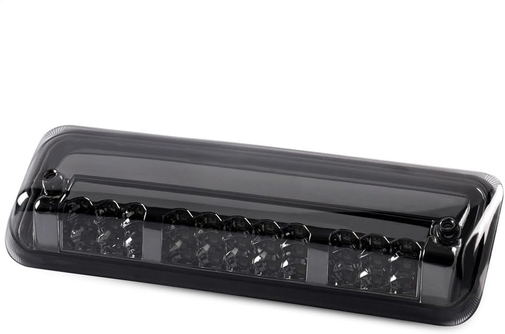 LQI LED 3rd Third Brake Light Compatible with Ford F150 Lobo 2004-2008, Fit Explorer Sport Trac 2007-2010, Fit Lincoln Mark LT 2006-2008,High Mount Rear Stop Light Cargo Lamp, Smoky Lens Black Housing