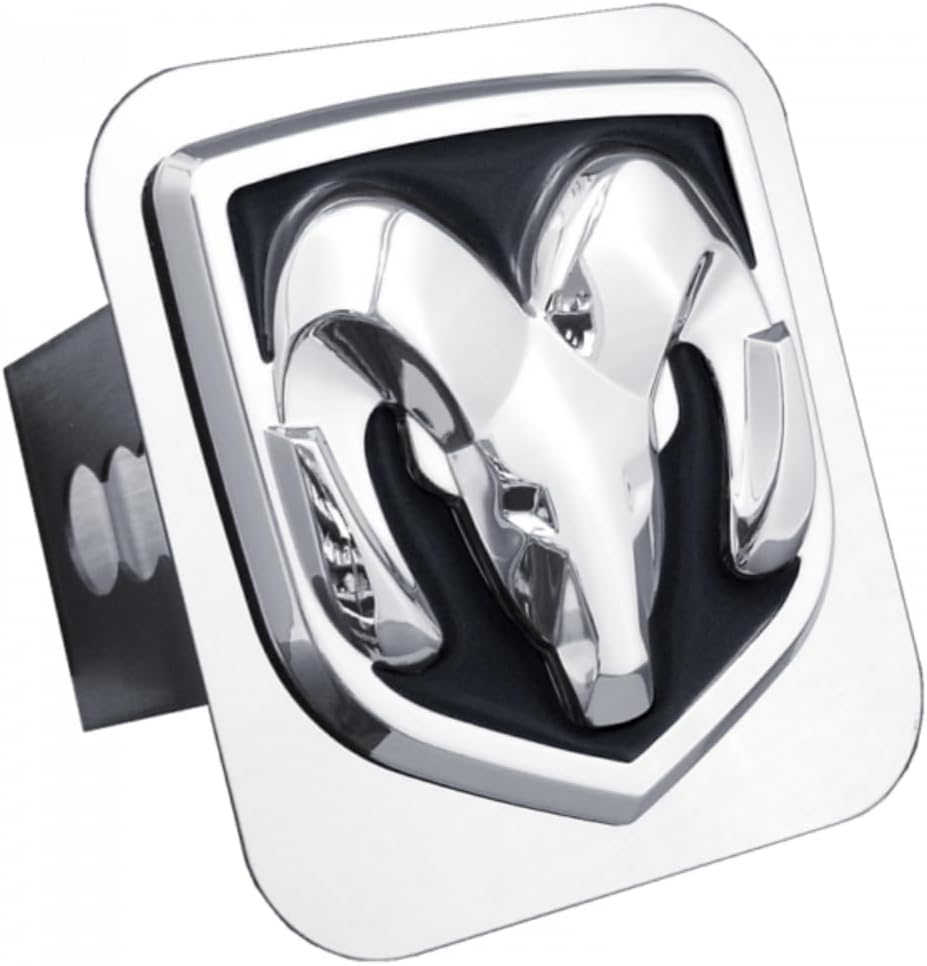 Au-Tomotive Gold Inc. Officially Licensed OEM Chrome Logo Trailer Hitch Plug for RAM