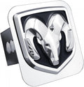 Au-Tomotive Gold Inc. Officially Licensed OEM Chrome Logo Trailer Hitch Plug for RAM