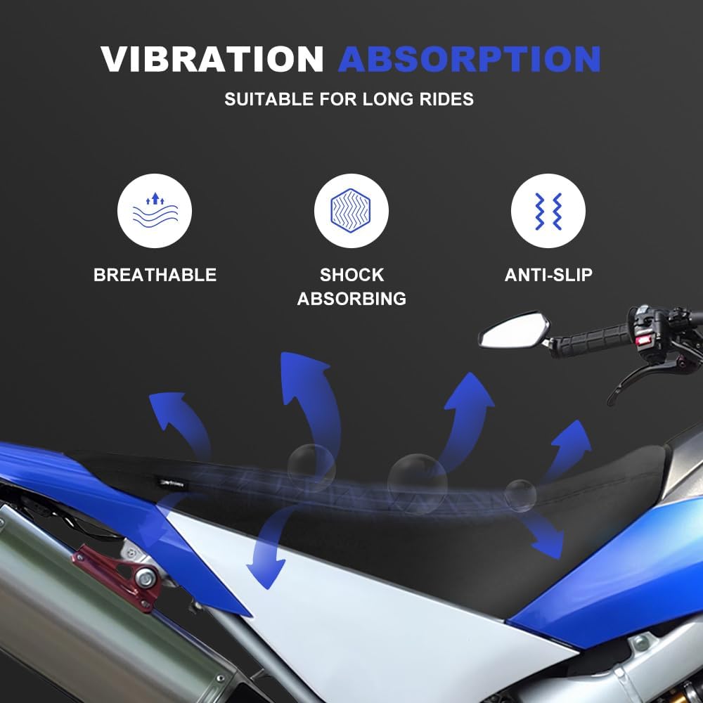xitomer Fit for WR250X WR250R Non-Slip Seat Cover for WR250 X/R 2008-2020 - PVC Leather Grip Cover with Enhanced Comfort (Black)