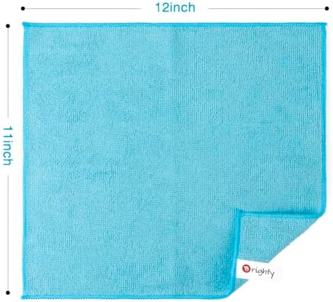 Orighty Microfiber Cleaning Cloth Pack of 12, Microfiber Towels for Cars, Highly Absorbent Car Cleaning Supplies, Lint Free Cloths Clean Rags for Car Care, House, Kitchen, 12x11 inch