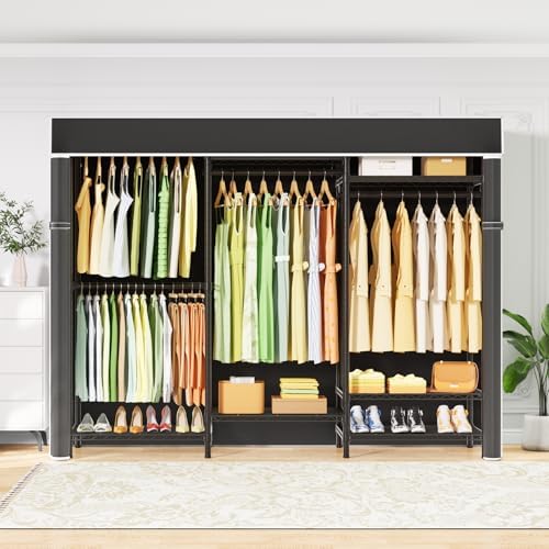 ulif e13c heavy duty closet organizer system，freestanding clothing, view 9
