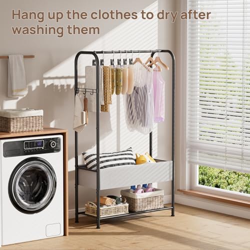 golpart freestanding metal garment rack - heavy duty, package contents