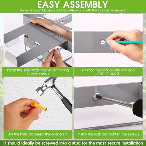 power tool organizer wall mount - heavy duty, package contents