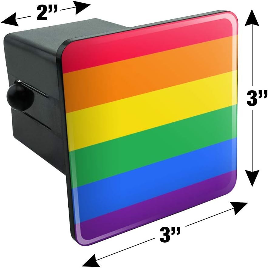 GRAPHICS & MORE Rainbow Pride Gay Lesbian Contemporary Tow Trailer Hitch Cover Plug Insert 2"