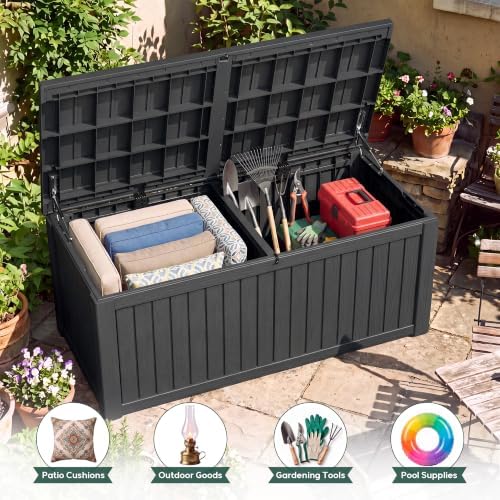 kamaboko 230 gallon outdoor storage box waterproof deck, package contents