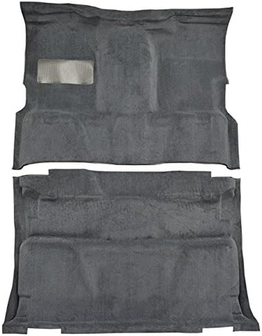 Replacement Auto Carpet Floor Liner - Molded Cutpile - fits 1981-1986 Chevrolet C30 Crew Cab 2WD 4 Speed Manual Floor Shift (Silver)