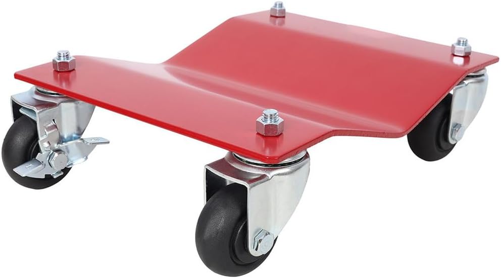 Car Wheel Dollies Set of 4, Heavy Duty Vehicle Moving Dolly Set with Brakes, 10000 lbs Total Capacity, 360° Swivel Tire Wheel Skates for Cars, Trucks,Trailers& Garage Use