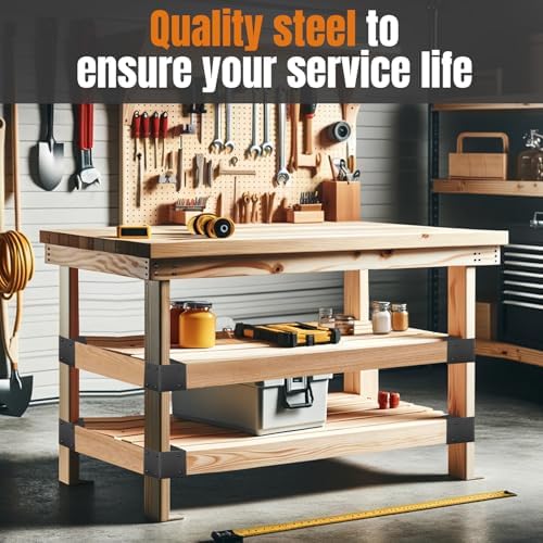 heavy duty workbench bracket kit, 8 pcs workbench on a desk or shelf