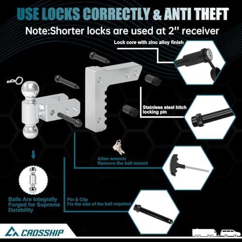 adjustable trailer hitch - heavy duty aluminum drop on a desk or shelf