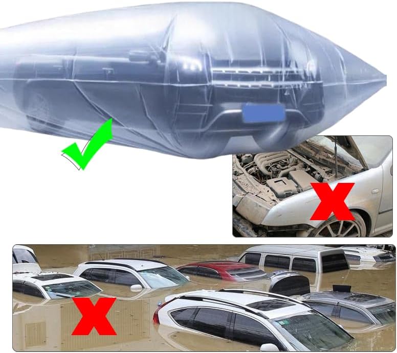 Heavy Duty Clear Vehicle Protector Bag Snow Shield Shelter for SUVs Car Flood Barrier